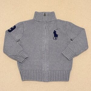 Kids Polo Ralph Lauren Grey Cardigan (Size 6T)